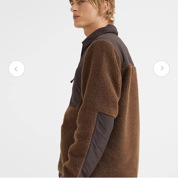 H&M Men’s Regular Fit Fleece Overshirt - Picture 4 of 13